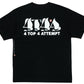 4T4A×MHAK Logo Tee / Black×White