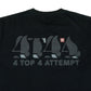 4T4A×MHAK Logo Tee / Black×Black