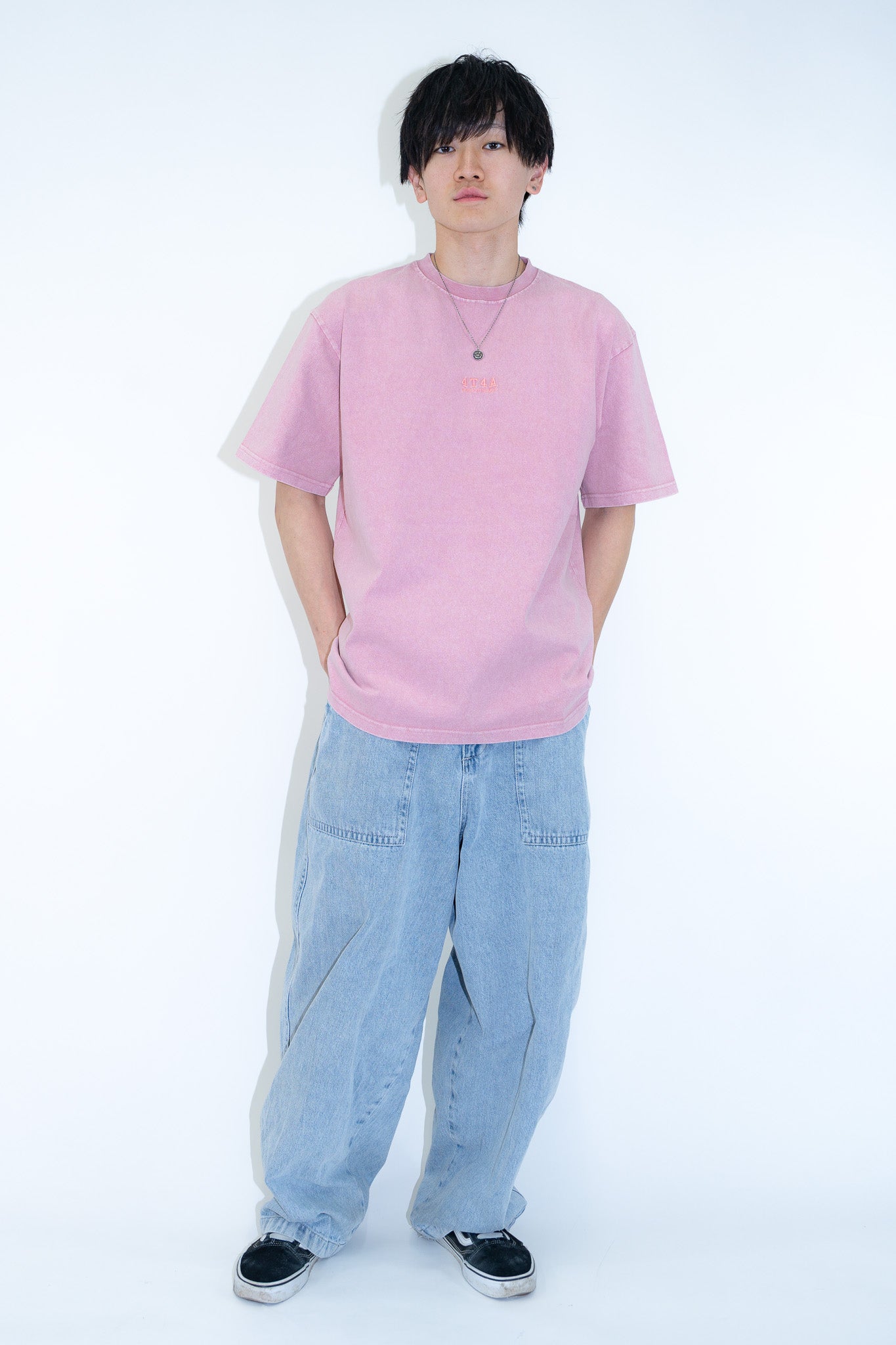 4T4A Pigment Tee / Pink×Pink