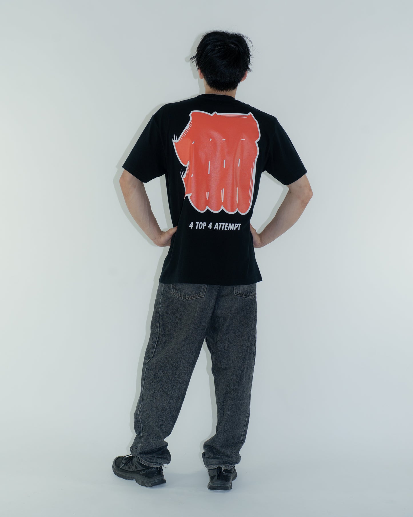 Kanji Tee 4T4A logo / ブラック