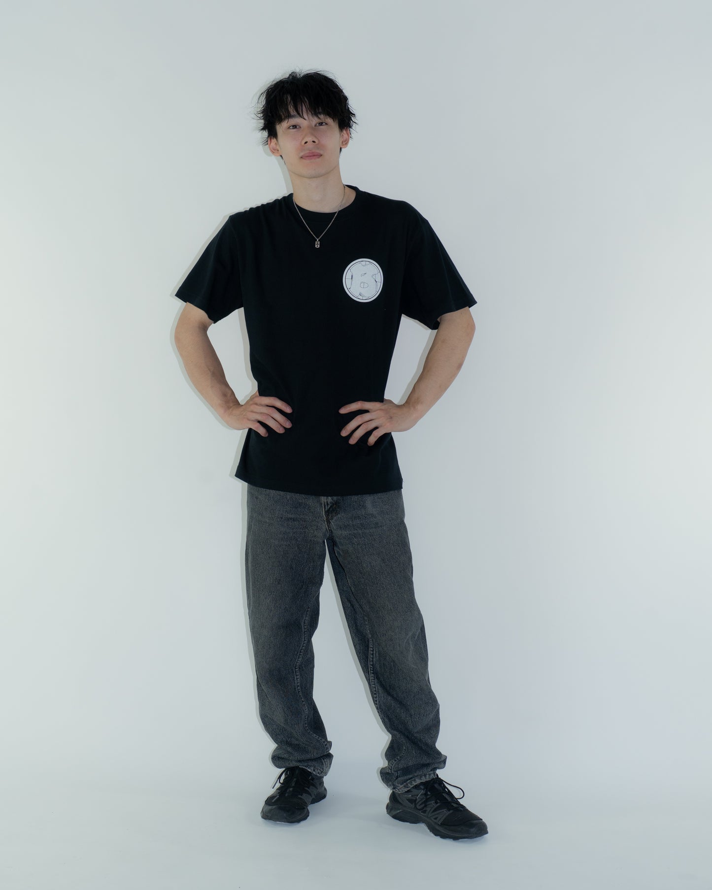 Kanji Tee 4T4A logo / ブラック