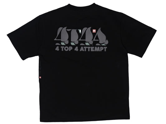 4T4A×MHAK Logo Tee / Black×Black