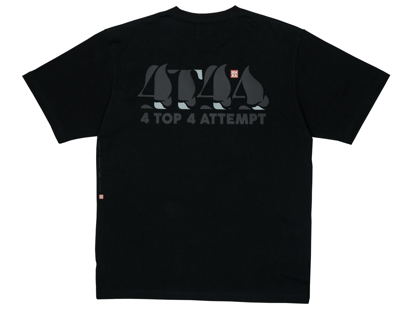 4T4A×MHAK Logo Tee / Black×Black