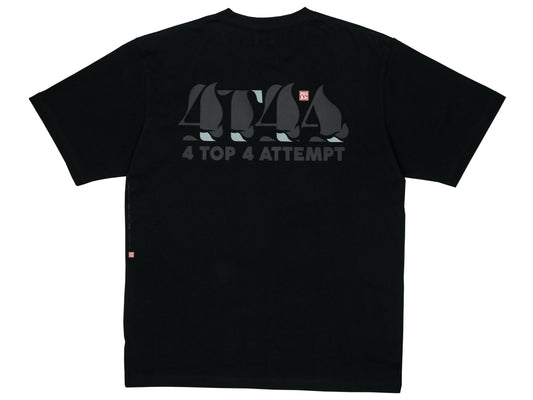 4T4A×MHAK Logo Tee / Black×Black